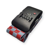 Cadeado Para Case Transbottle Fita Vermelha Segredo Numérico TSA