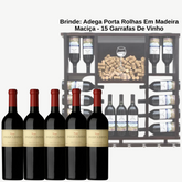Vinhos Angélica Zapata Malbec + BRINDE: Adega Porta Rolhas Em Madeira Maciça - Suporta 15 Garrafas De Vinho