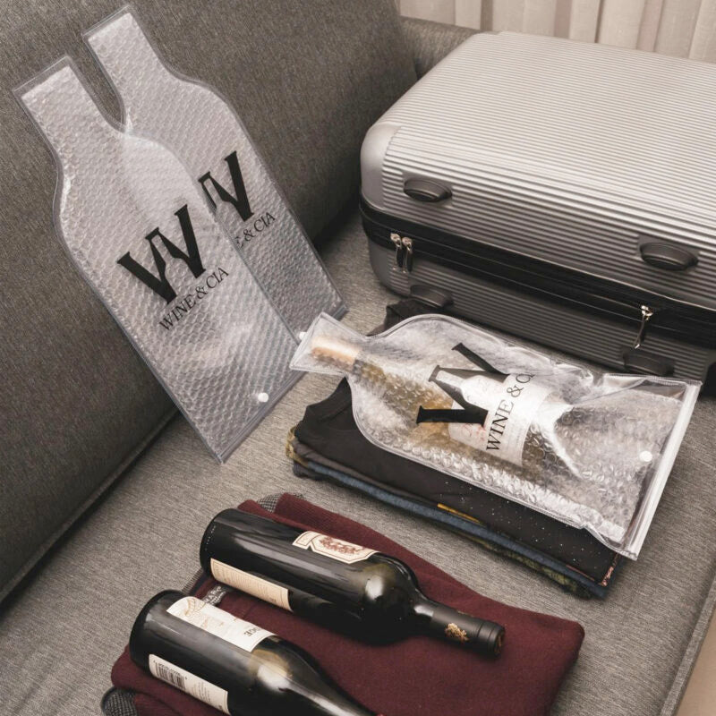 Protetor de garrafa de vinho em plástico bolha – Wine Skin – 12 unidades