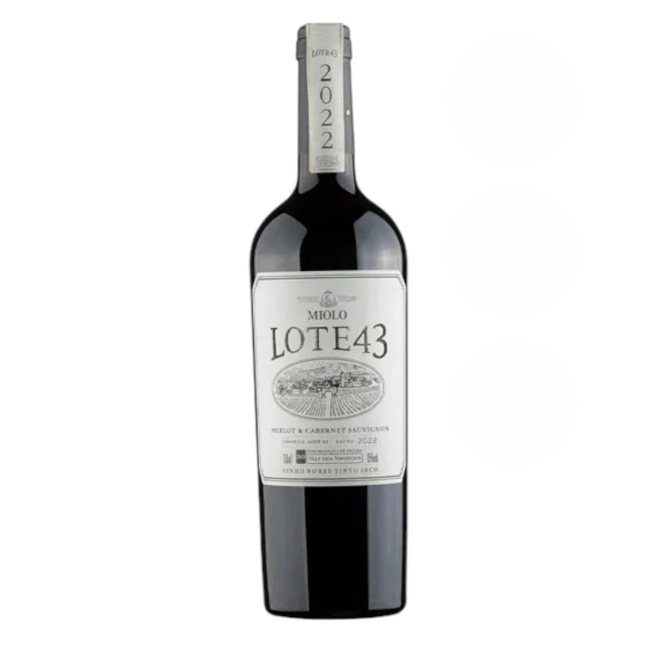 Kit 6 gfas Vinho Miolo Lote 43 Na caixa madeira Personalizada