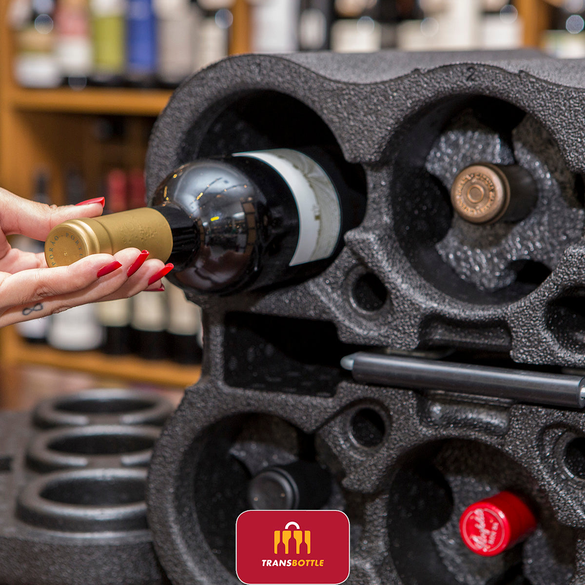 Mala Exclusiva de Transporte Segurança Para Garrafas Anti Impacto +2 Transbottle Para 6 Garrafas