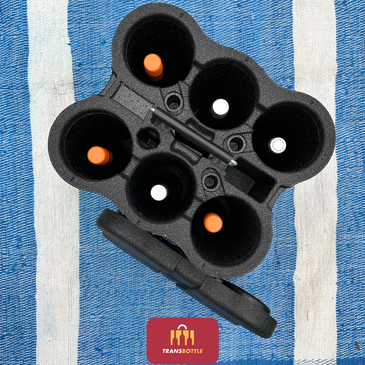 Case de Proteção de Garrafas de Vinho e Cadeado em Tecido Vermelho Inviolável TSA