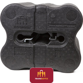 Case de Proteção de Garrafas de Vinho e Cadeado em Tecido Vermelho Inviolável TSA